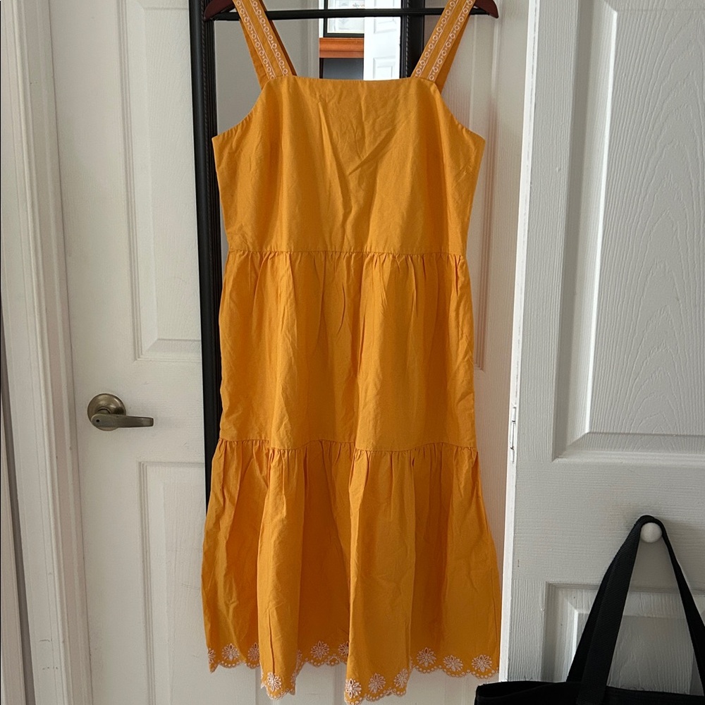 J. Crew Sunlit Yellow eyelet embroidered Dress